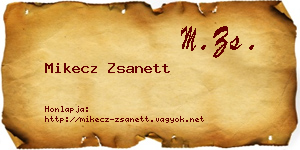 Mikecz Zsanett névjegykártya